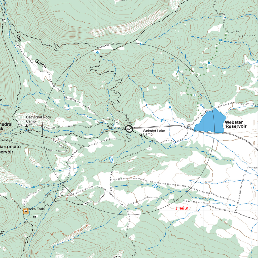 map of Cito Turnaround and vicinity