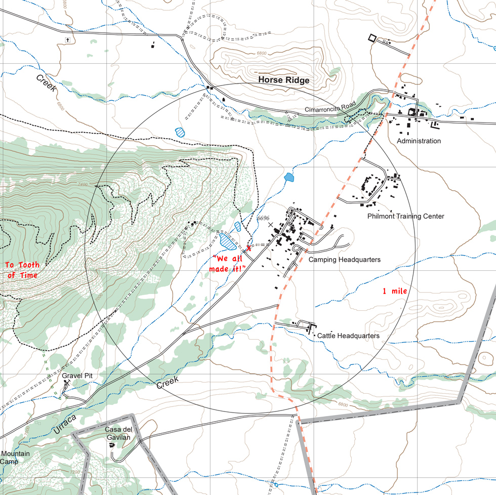 map of Camping Headquarters and vicinity